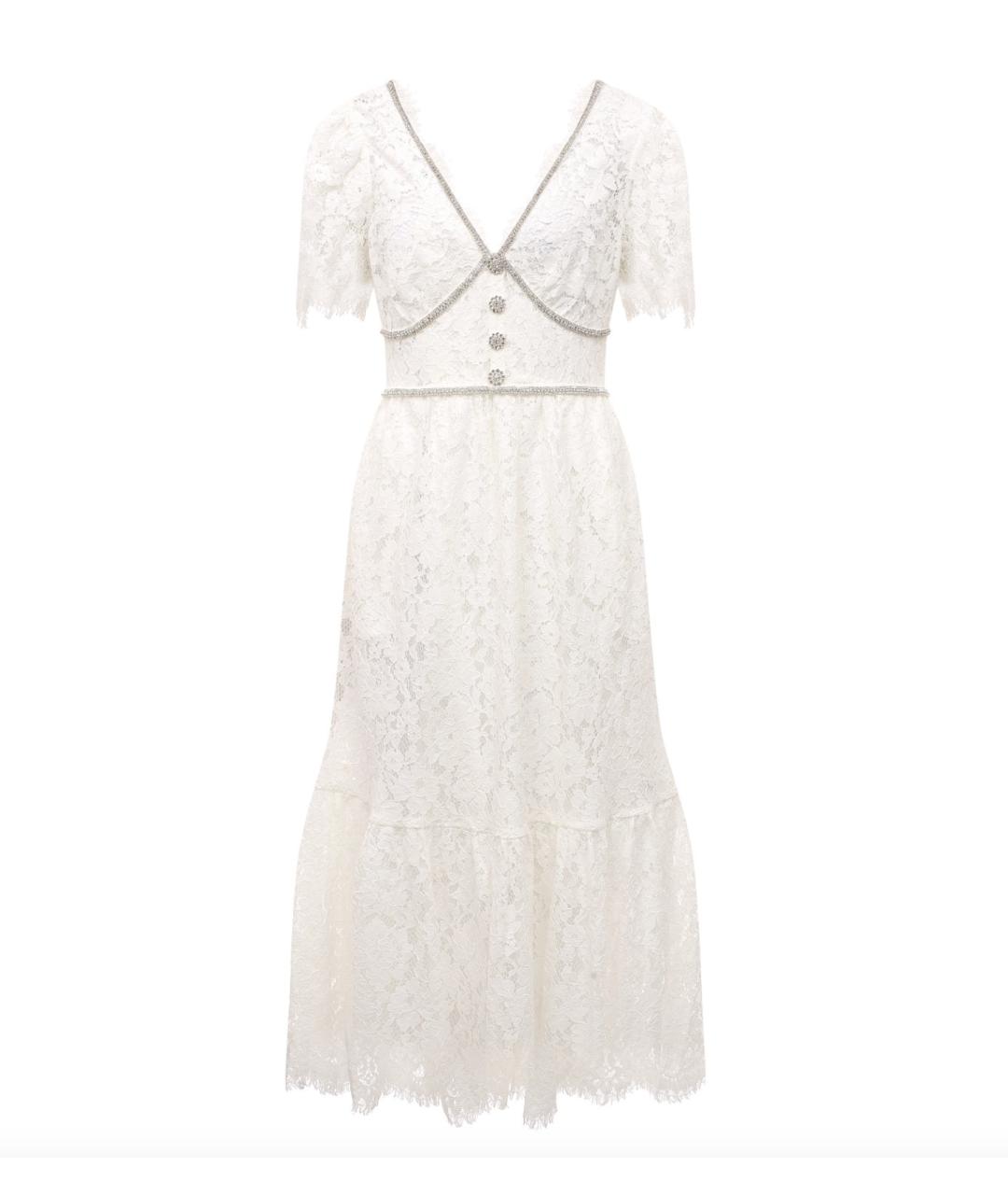 SELF-PORTRAIT Белое повседневное платье, фото 1