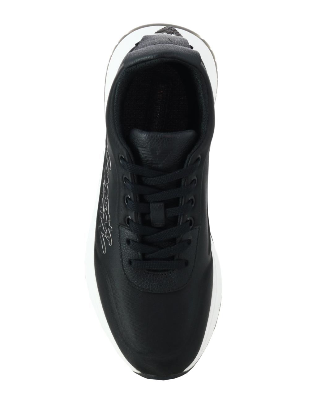 EMPORIO ARMANI Черные синтетические кроссовки, фото 4