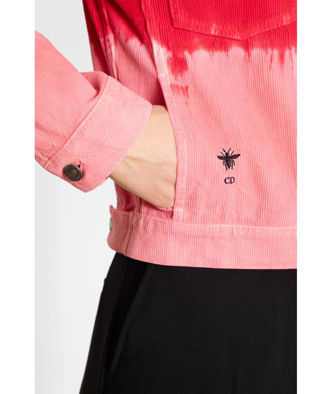 CHRISTIAN DIOR PRE-OWNED Розовая хлопковая куртка, фото 5