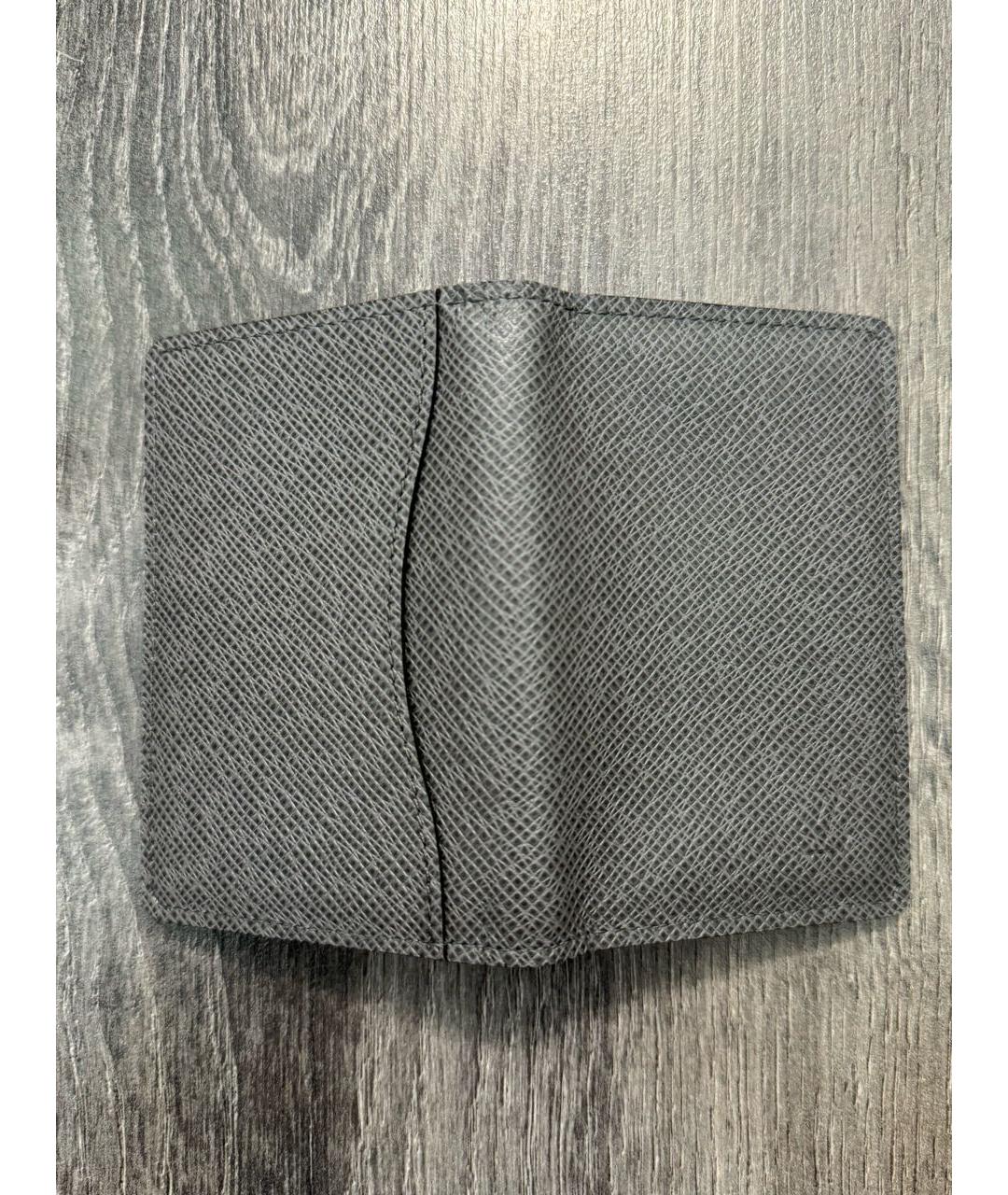 LOUIS VUITTON PRE-OWNED Серый кожаный кардхолдер, фото 2