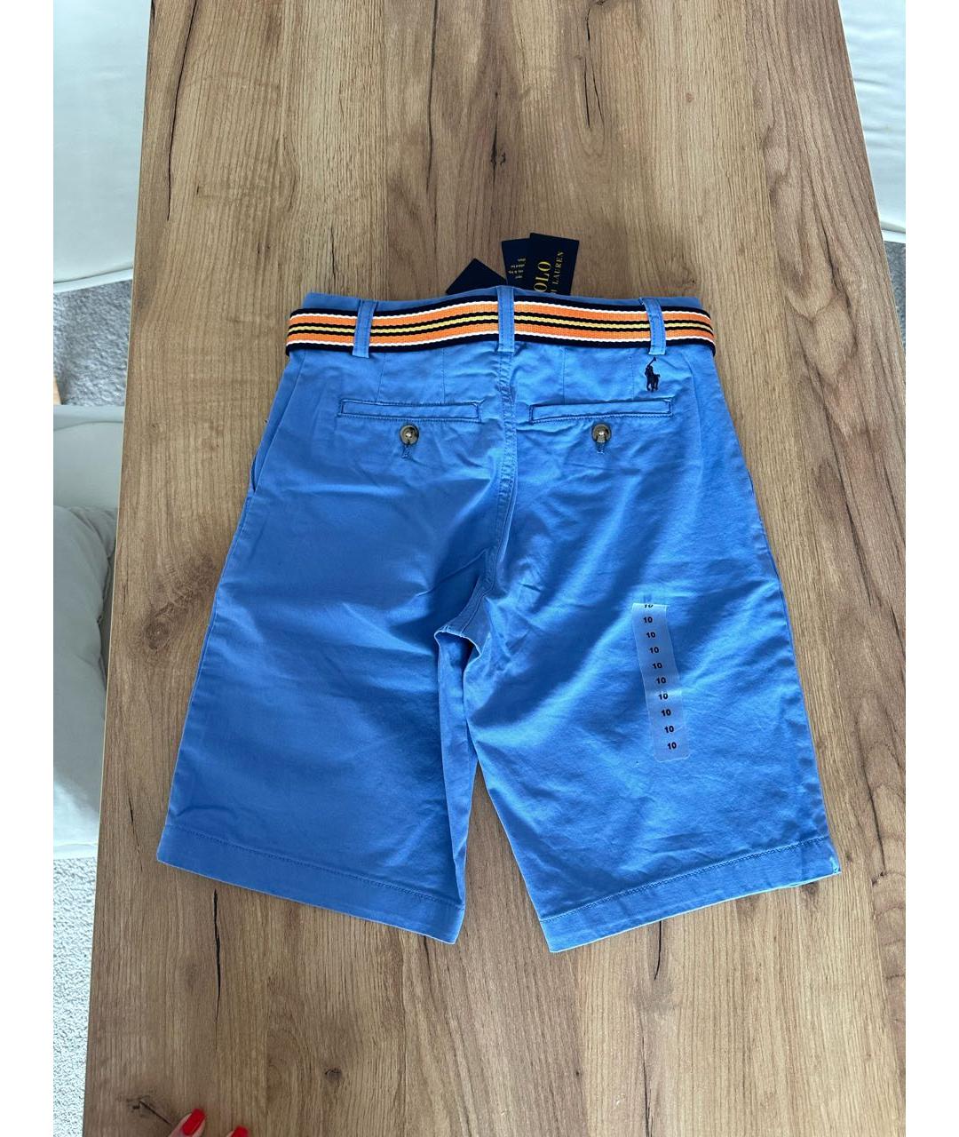 POLO RALPH LAUREN Голубые хлопковые брюки и шорты, фото 2