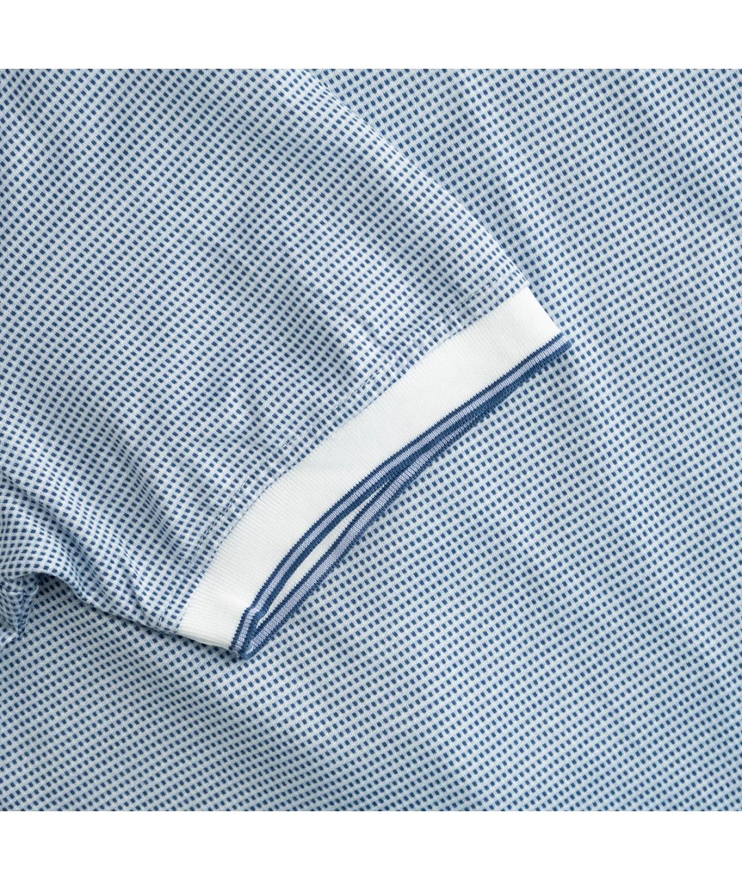 BRIONI Голубое хлопковое поло с коротким рукавом, фото 5