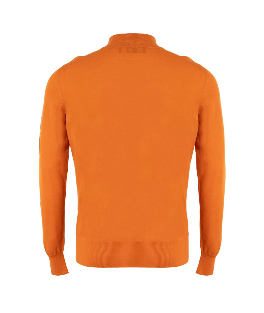 CORTIGIANI Оранжевый шерстяной джемпер / свитер, фото 2