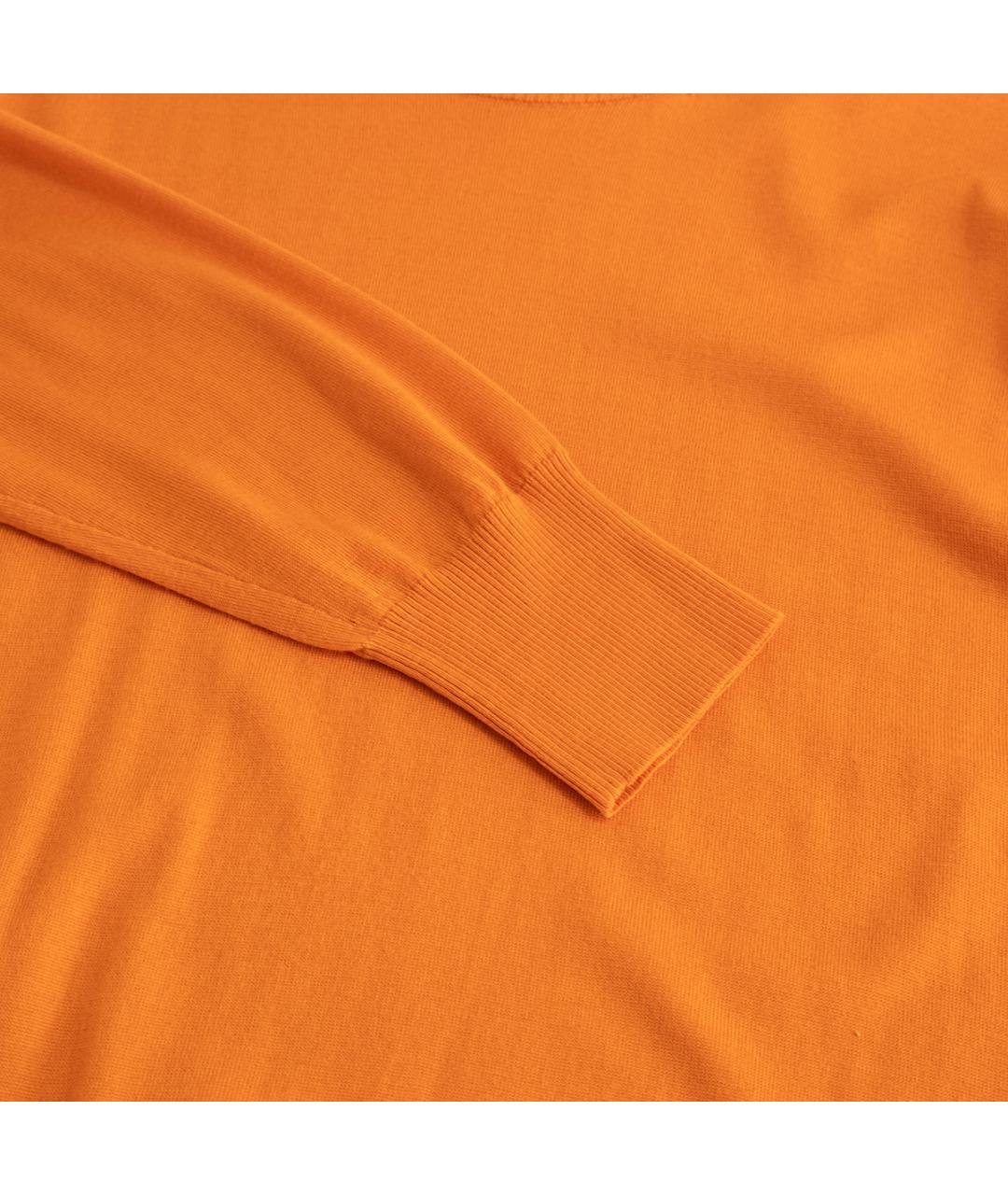 CORTIGIANI Оранжевый шерстяной джемпер / свитер, фото 4