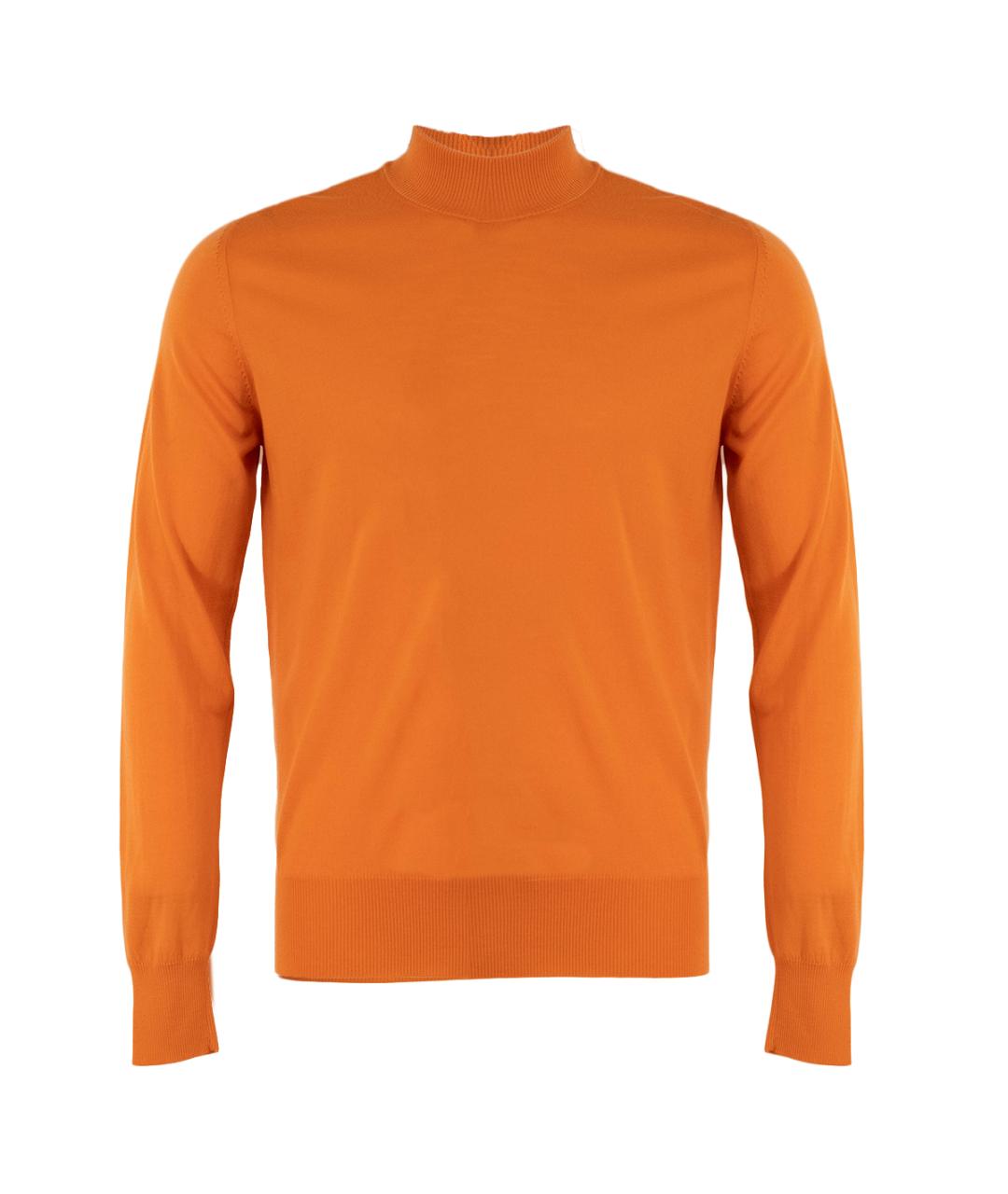 CORTIGIANI Оранжевый шерстяной джемпер / свитер, фото 1