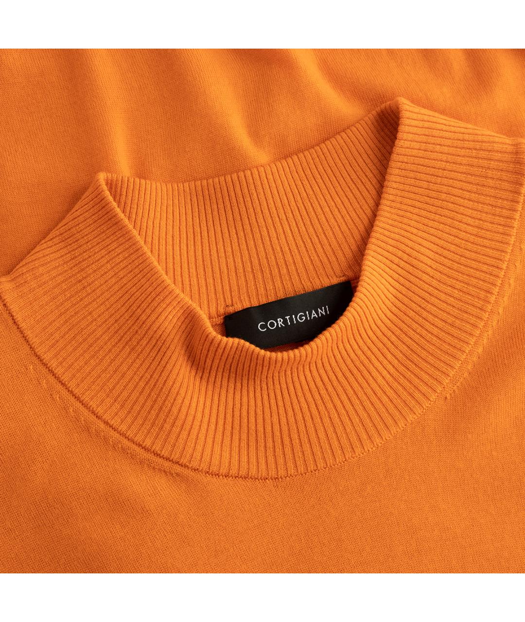 CORTIGIANI Оранжевый шерстяной джемпер / свитер, фото 3