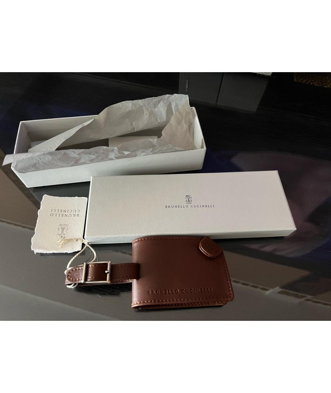 BRUNELLO CUCINELLI Коричневый брелок, фото 4