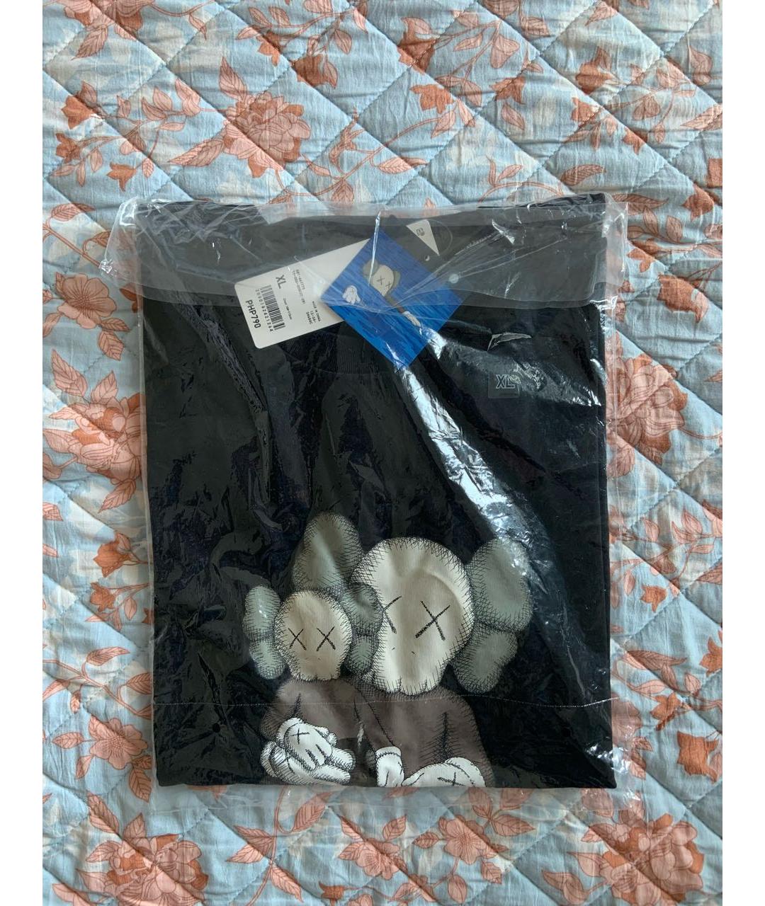 KAWS Черная хлопковая футболка, фото 2