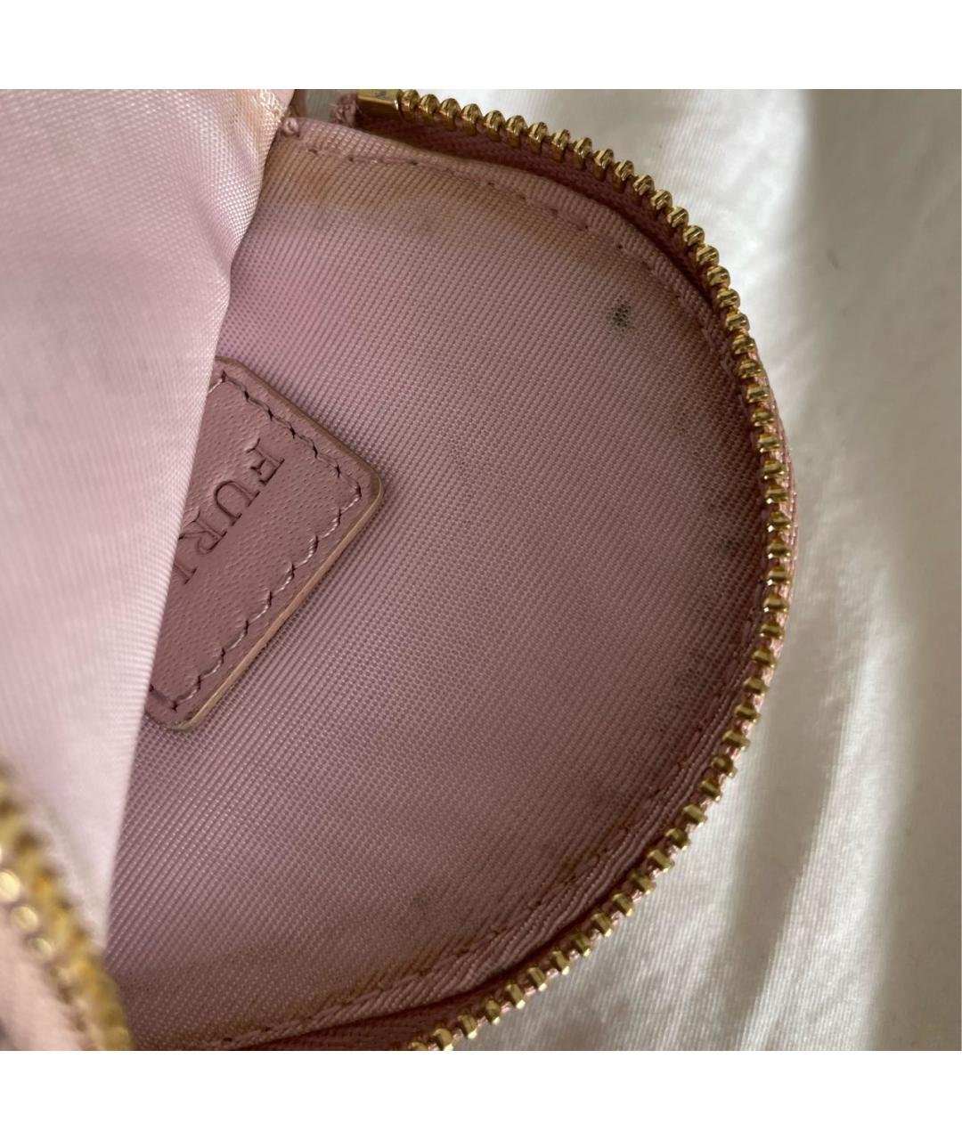 FURLA Розовый кожаный кошелек, фото 5
