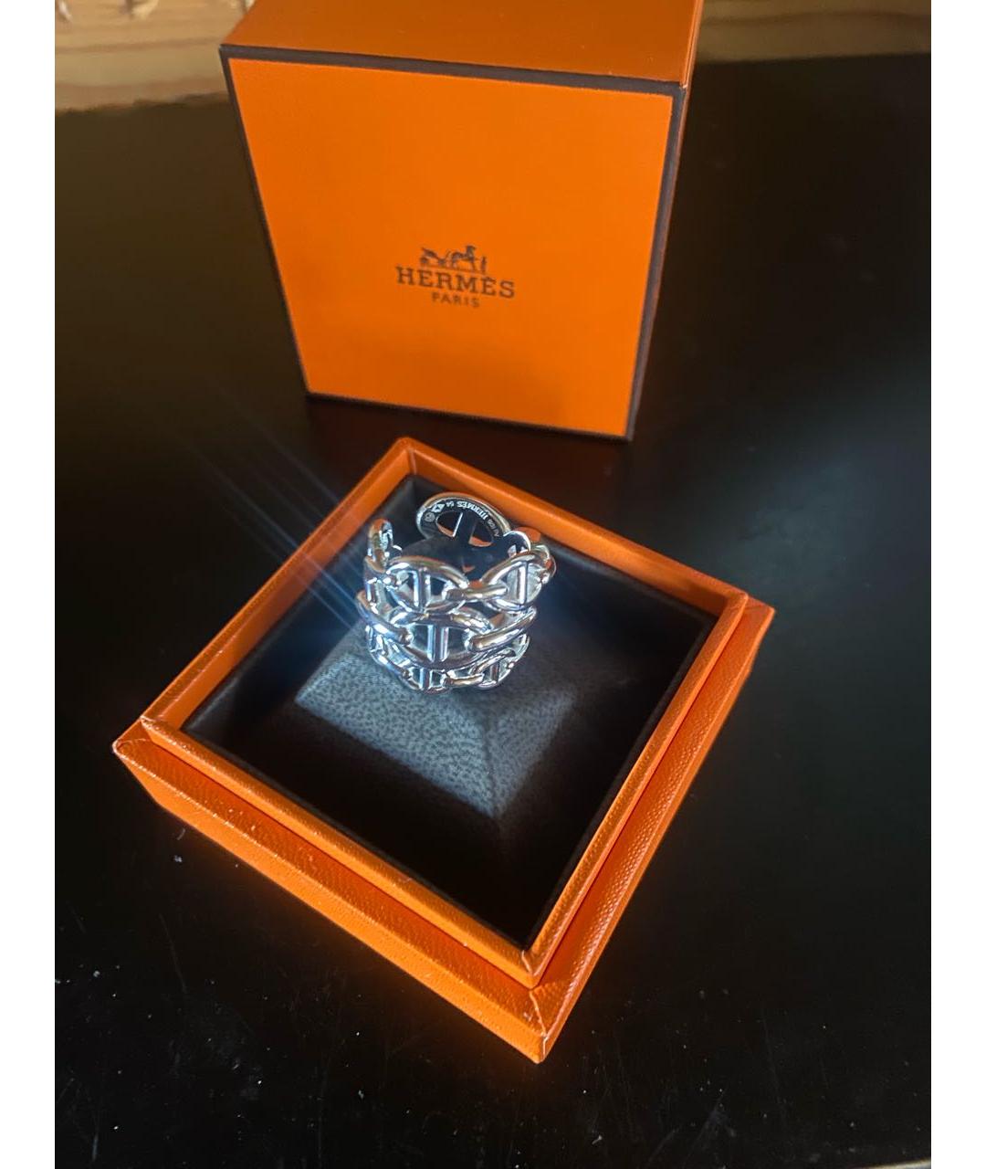 HERMES PRE-OWNED Серебряное серебряное кольцо, фото 3