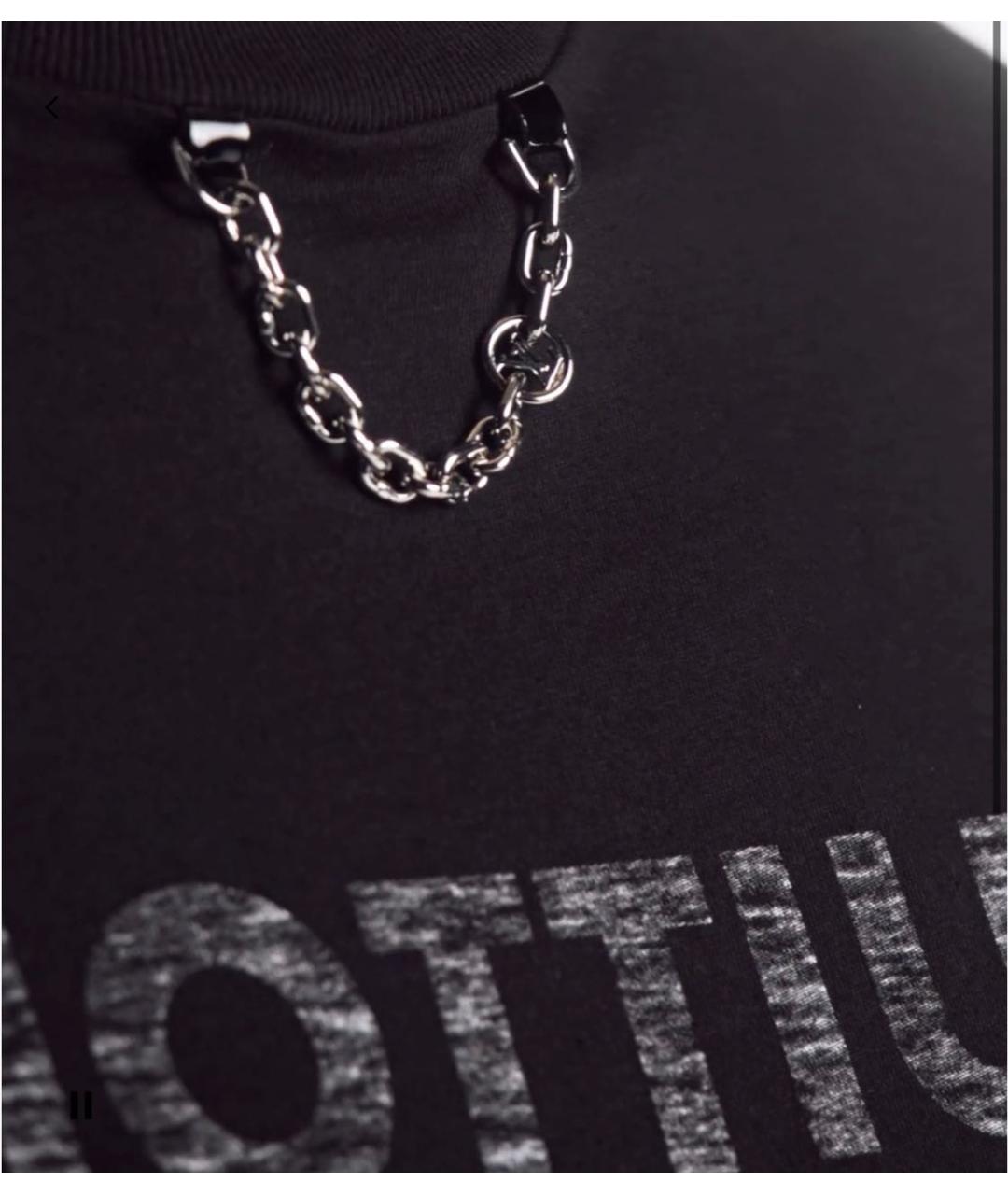 LOUIS VUITTON Черная хлопковая футболка, фото 4