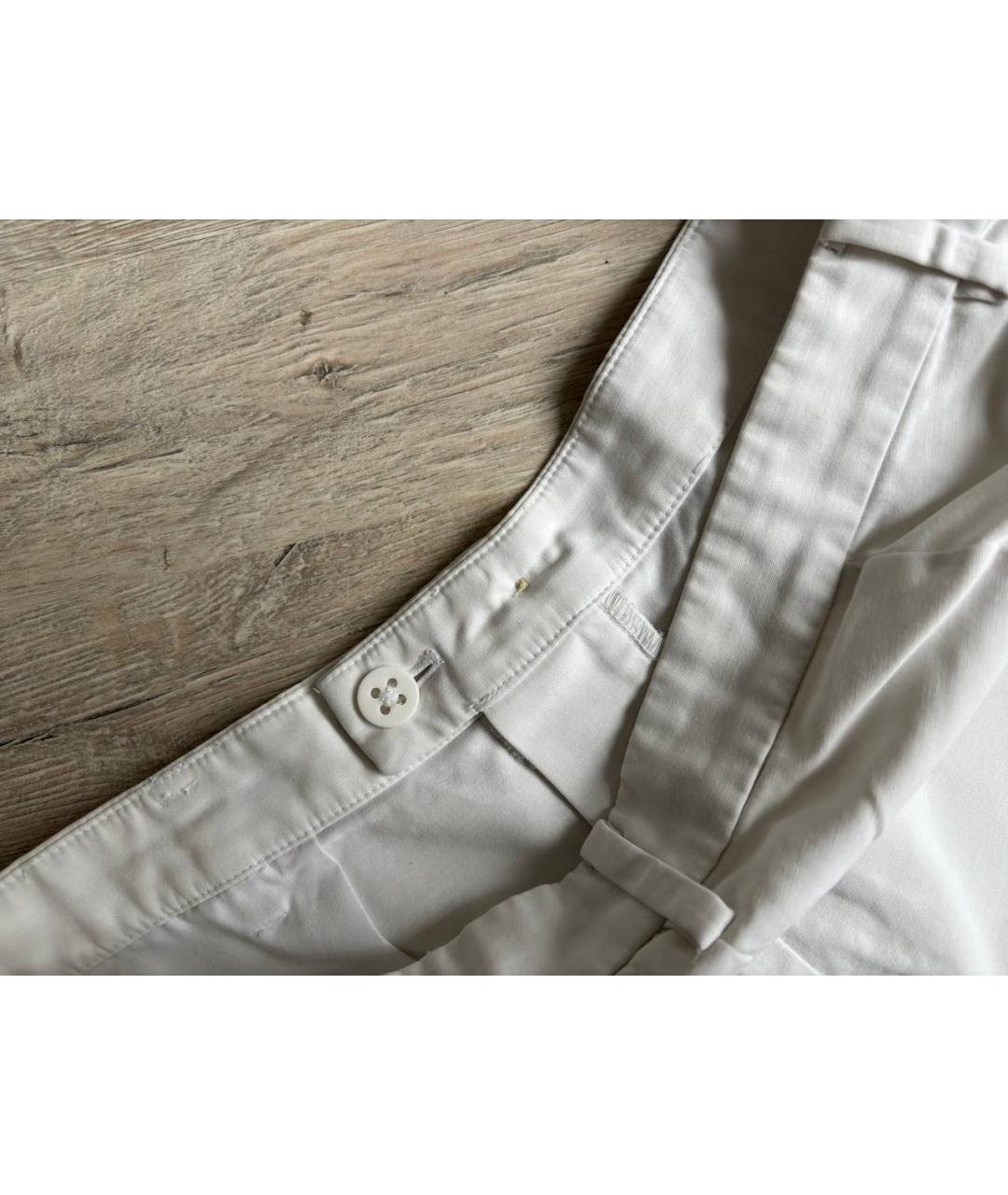 RALPH LAUREN Белые хлопко-эластановые шорты, фото 4