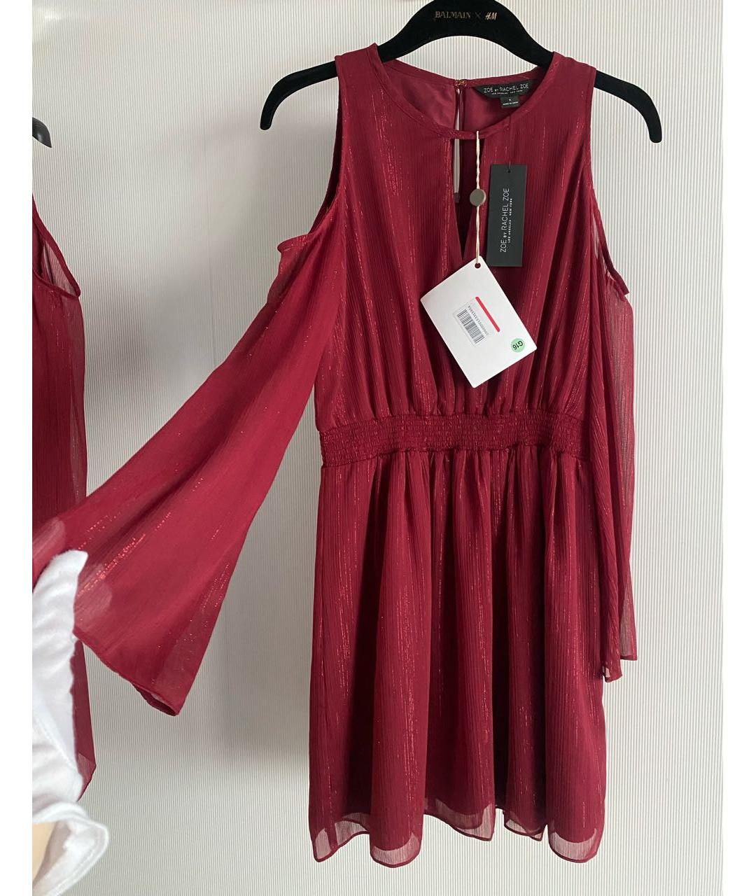 RACHEL ZOE Красное полиэстеровое повседневное платье, фото 5