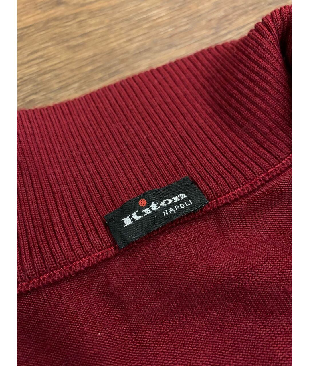 KITON Бордовый шерстяной джемпер / свитер, фото 7