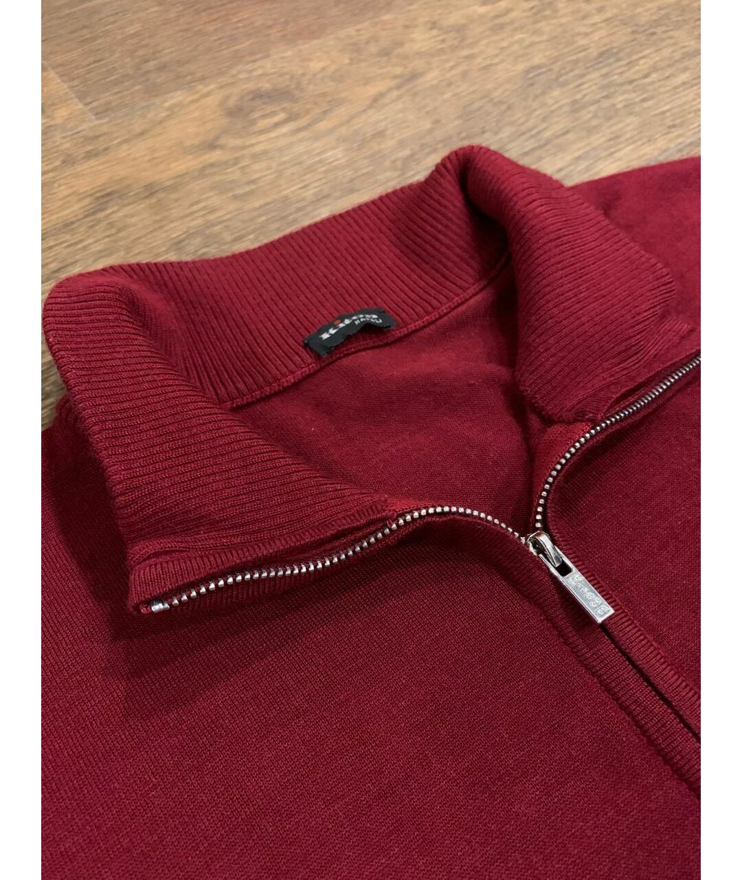 KITON Бордовый шерстяной джемпер / свитер, фото 5