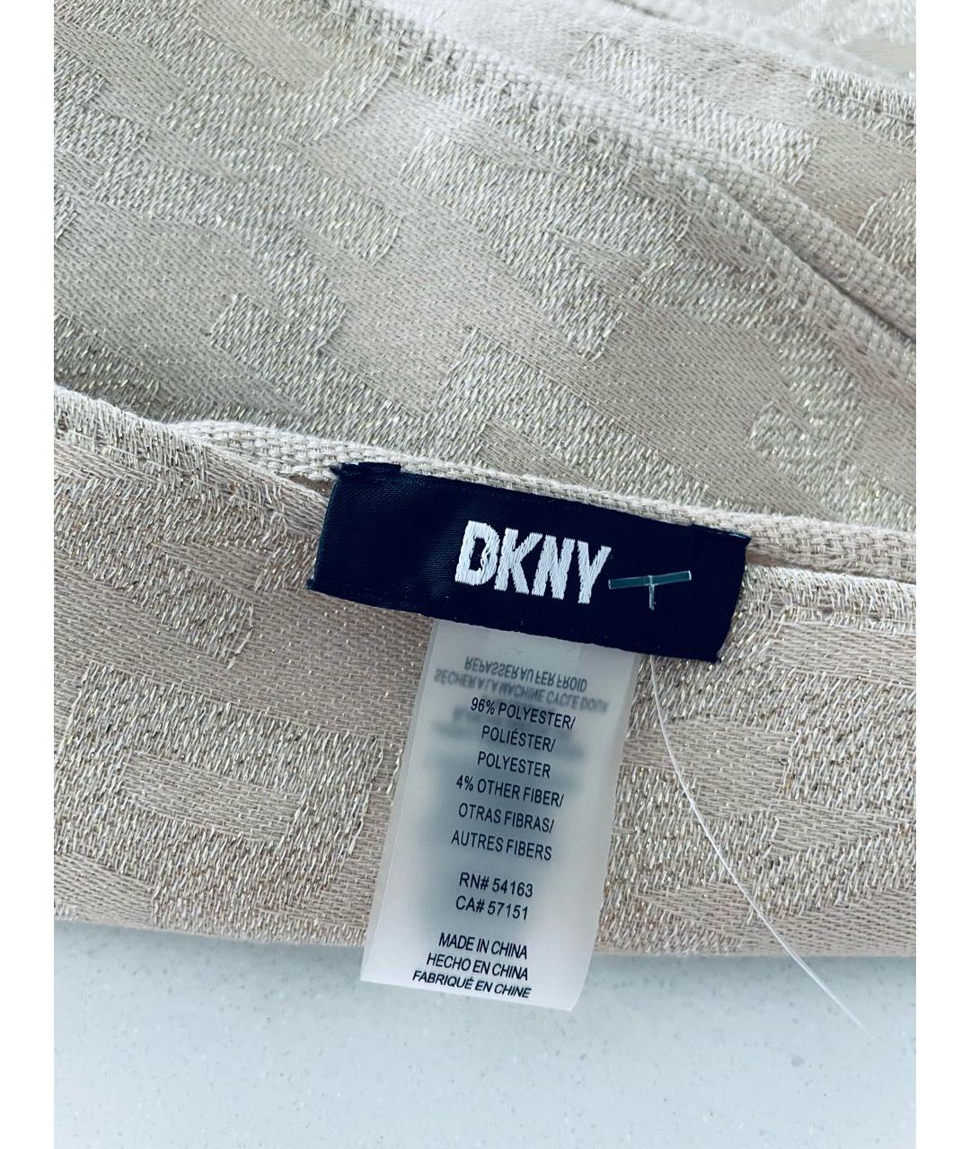 DKNY Бежевый шарф, фото 3