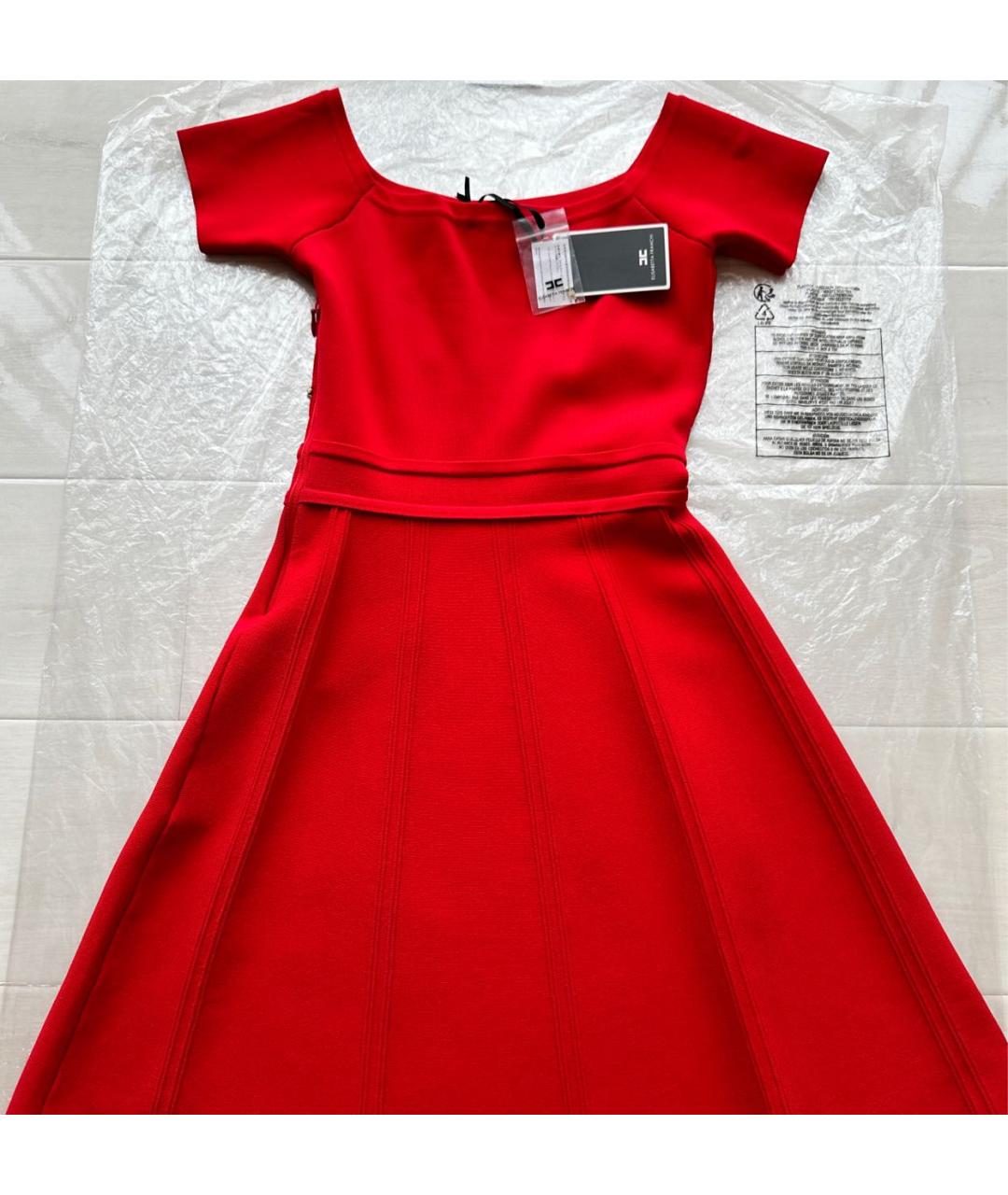 ELISABETTA FRANCHI Красное коктейльное платье, фото 3