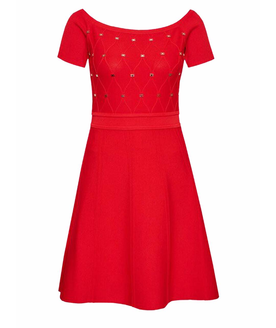 ELISABETTA FRANCHI Красное коктейльное платье, фото 1
