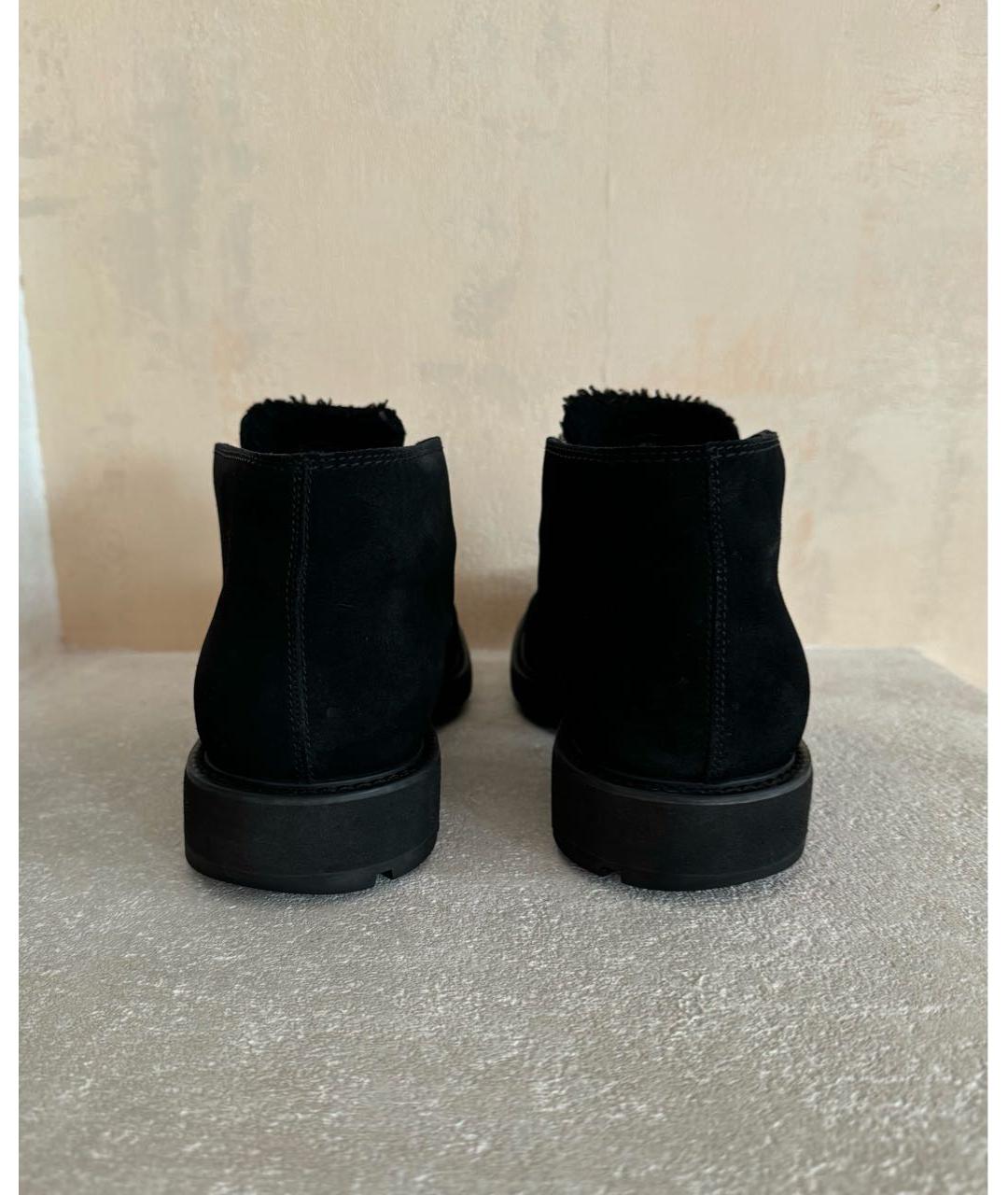 TOD'S Черные замшевые низкие ботинки, фото 4