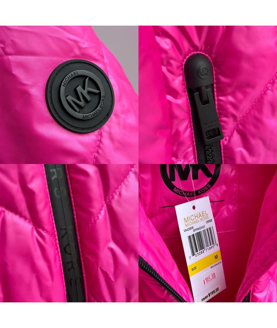 MICHAEL KORS Розовая синтетическая куртка, фото 4