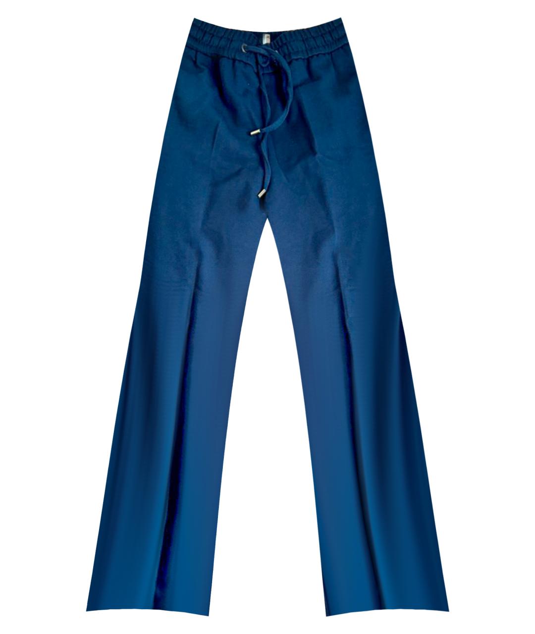 HUGO BOSS Темно-синие хлопковые прямые брюки, фото 1