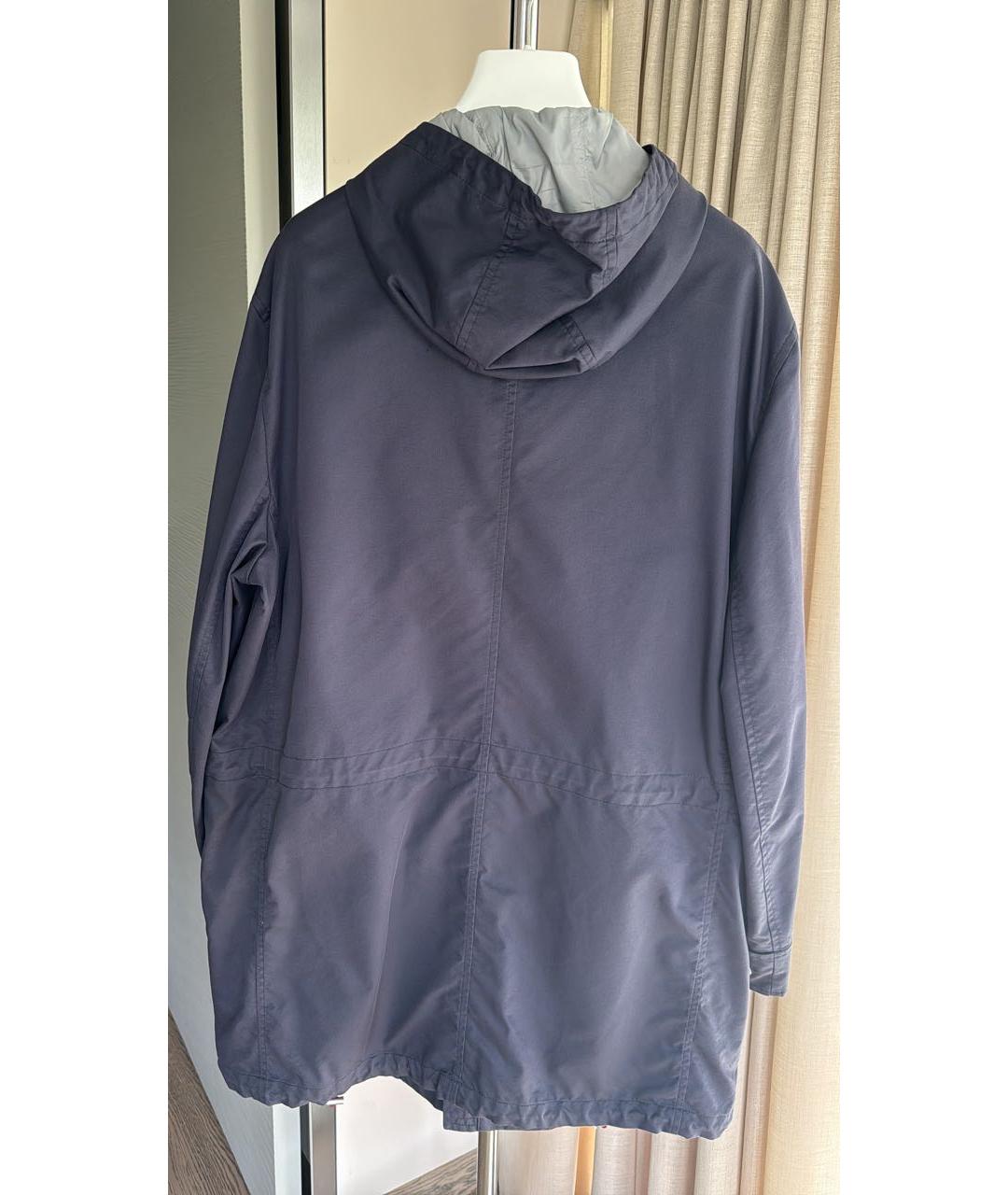 BRUNELLO CUCINELLI Темно-синяя полиамидовая куртка, фото 2