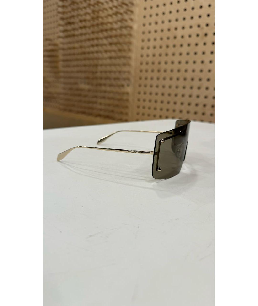 ALEXANDER MCQUEEN Серые металлические солнцезащитные очки, фото 2