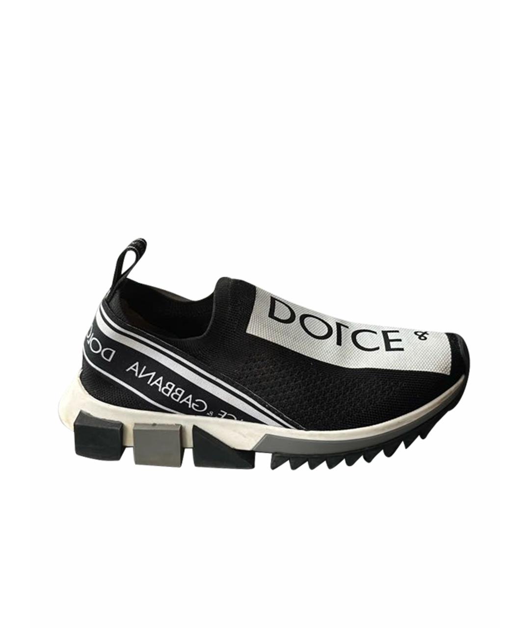 DOLCE&GABBANA Черные текстильные кроссовки, фото 1