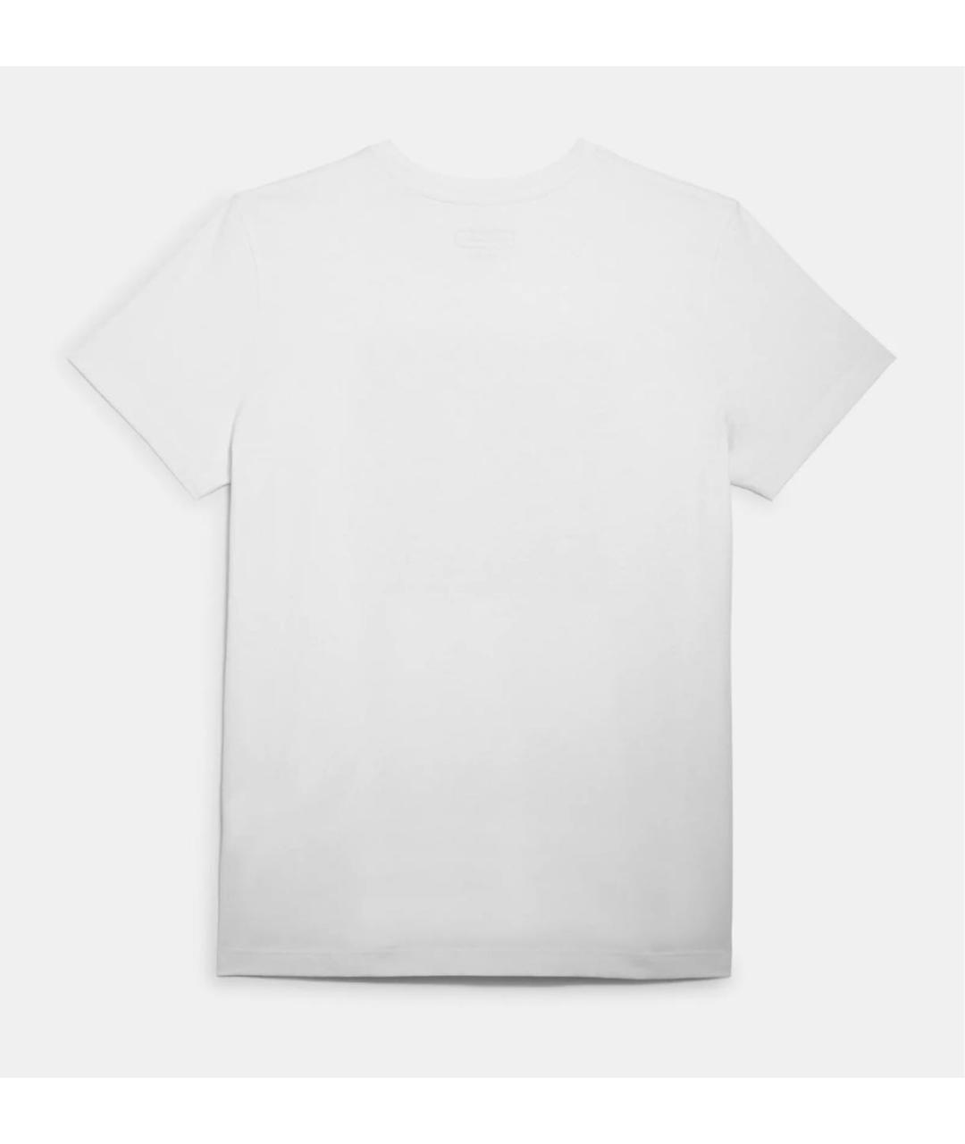 COACH Белая хлопковая футболка, фото 2