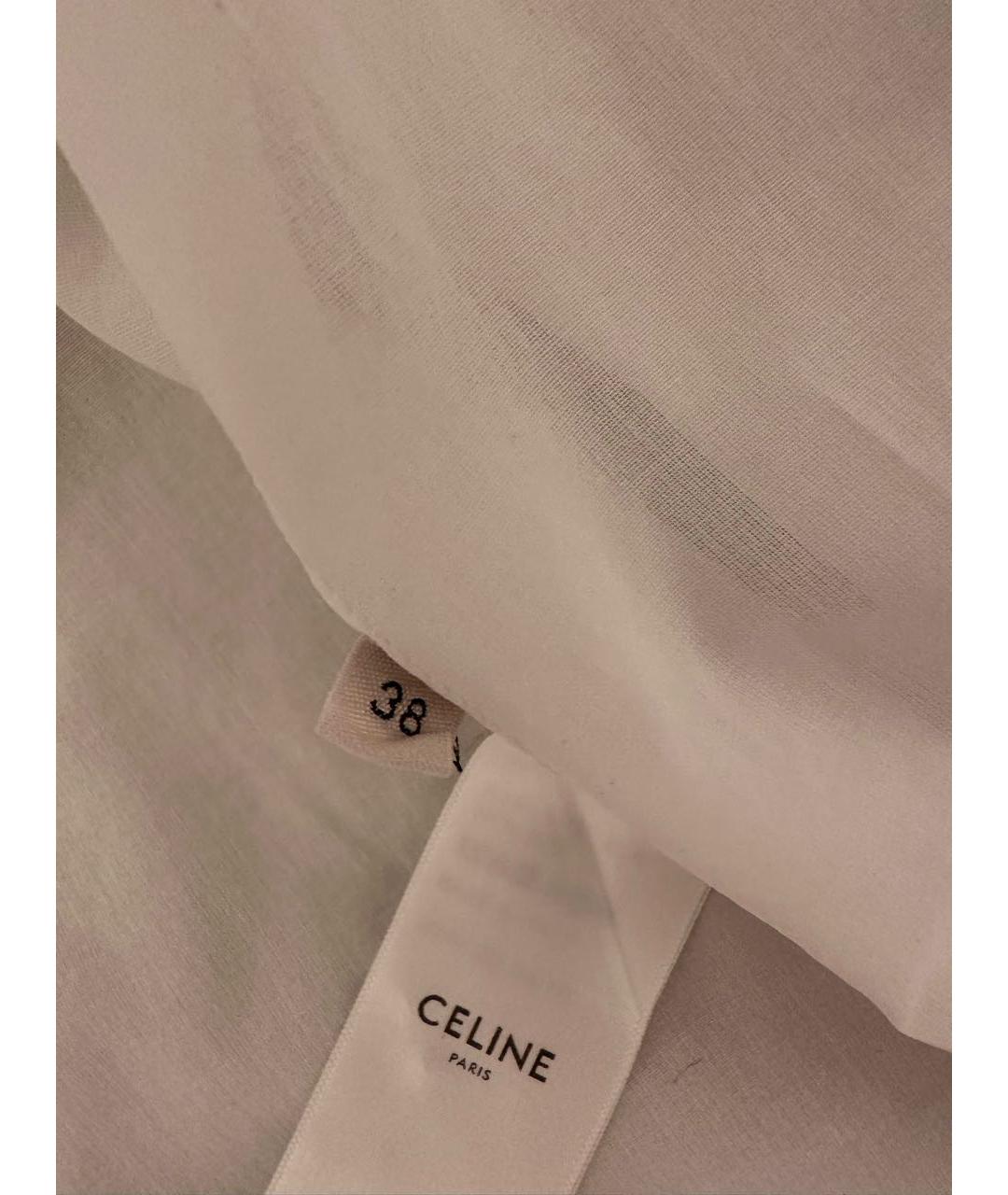 CELINE PRE-OWNED Белая шелковая рубашка, фото 4