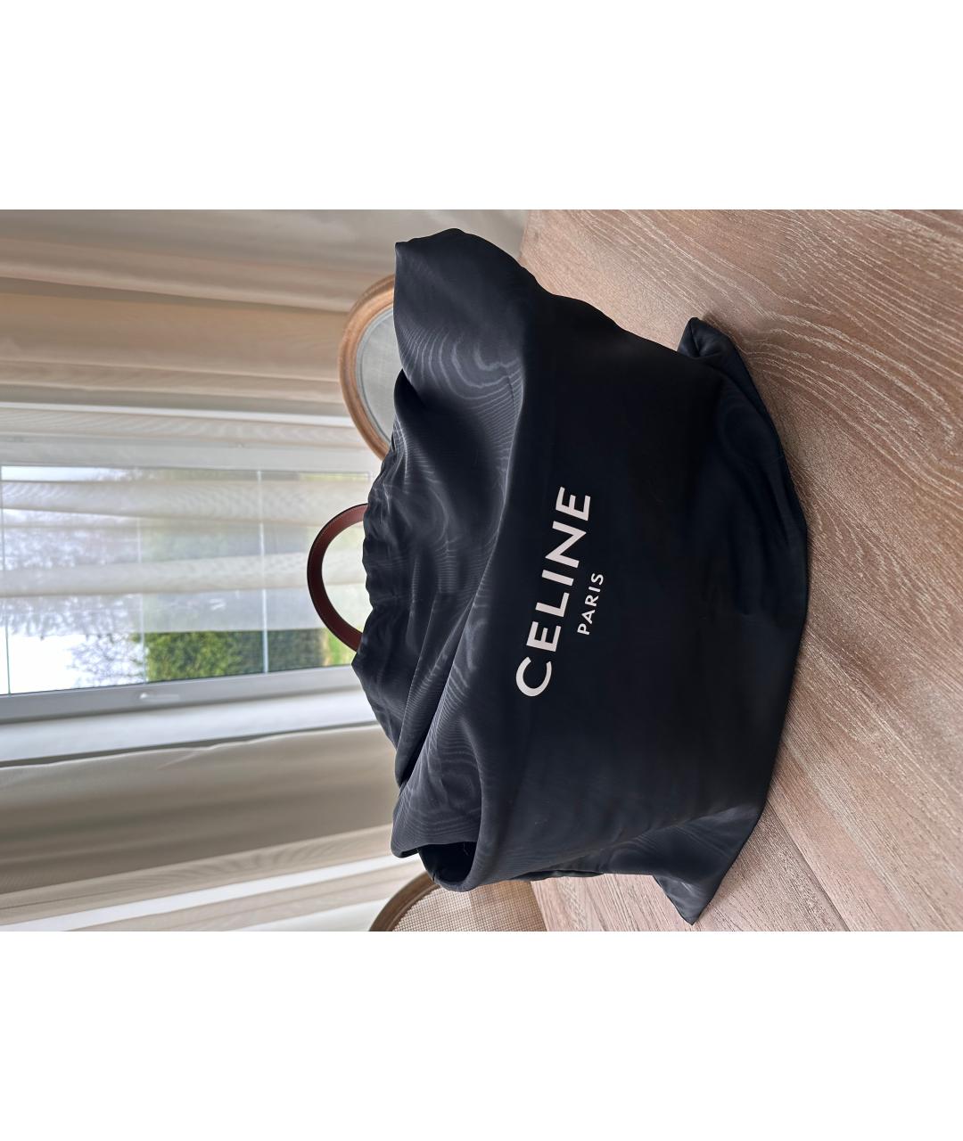 CELINE PRE-OWNED Коричневая пелетеная пляжная сумка, фото 3
