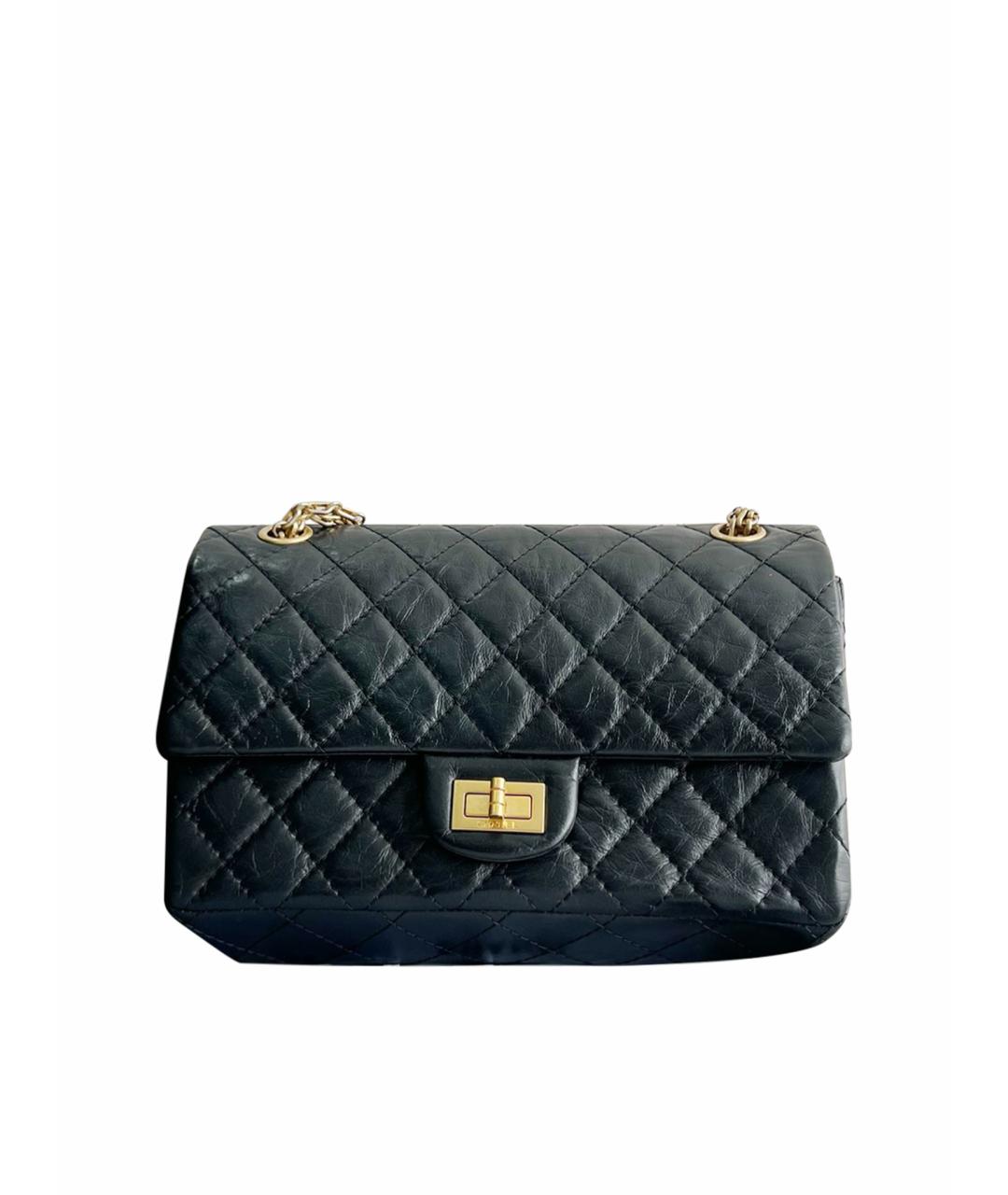 CHANEL PRE-OWNED Черная кожаная сумка через плечо, фото 1