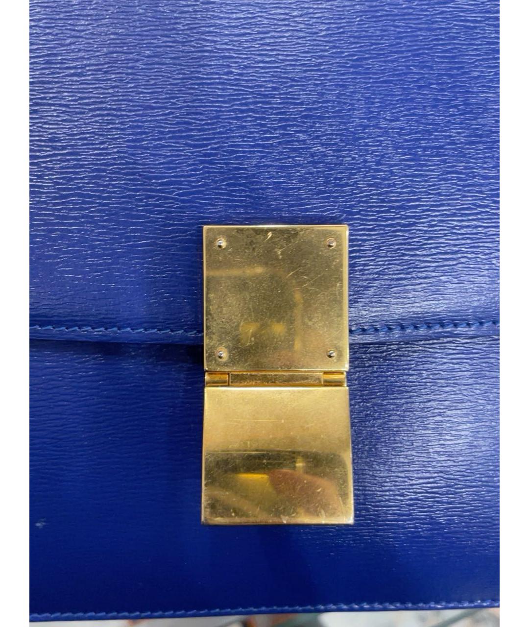 CELINE PRE-OWNED Синяя кожаная сумка через плечо, фото 4
