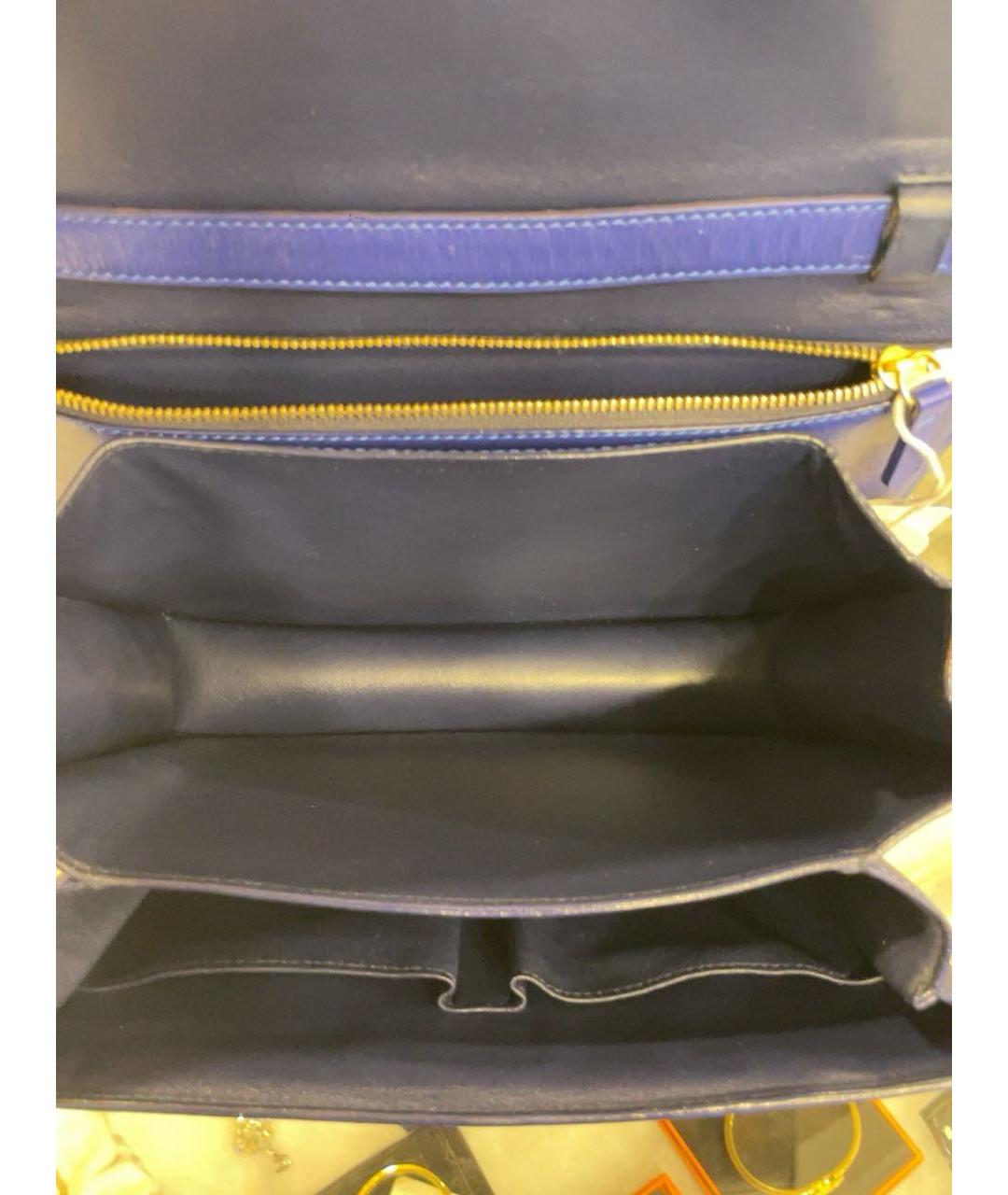 CELINE PRE-OWNED Синяя кожаная сумка через плечо, фото 8