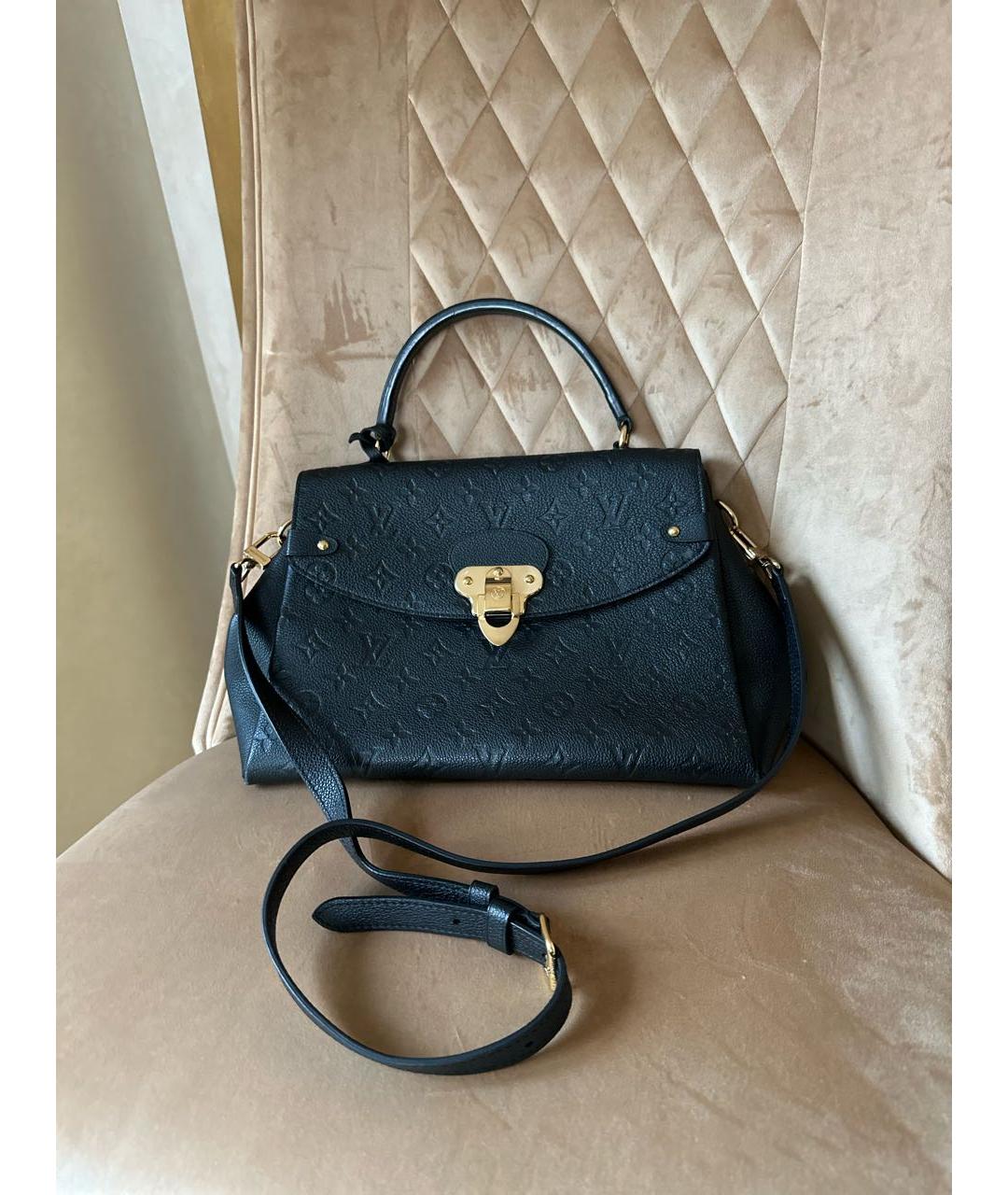 LOUIS VUITTON PRE-OWNED Черная кожаная сумка с короткими ручками, фото 7