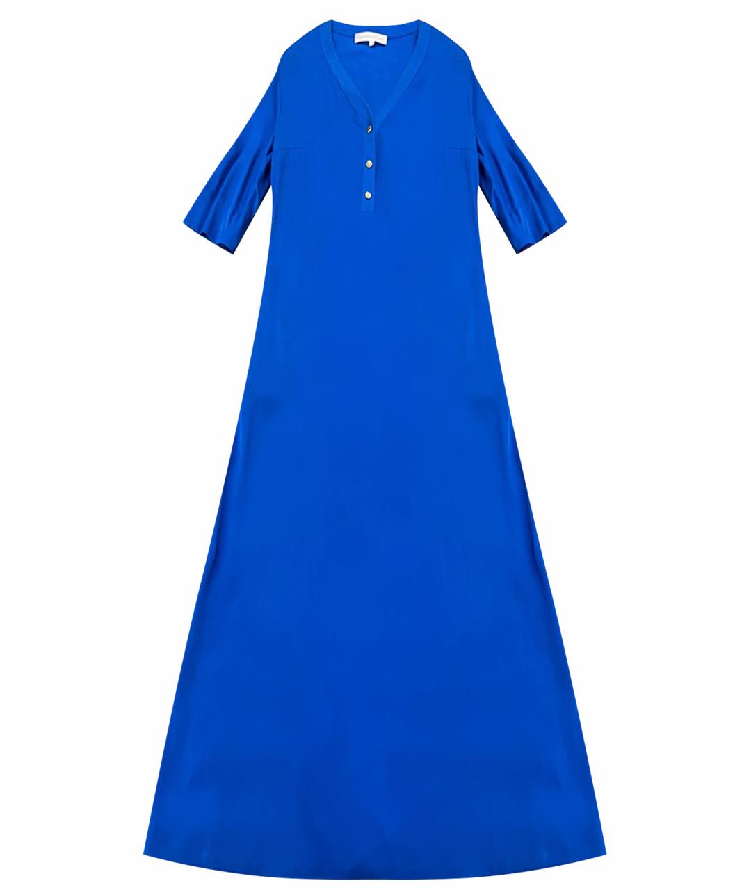 ALEXANDER TEREKHOV Синее шелковое платье, фото 1