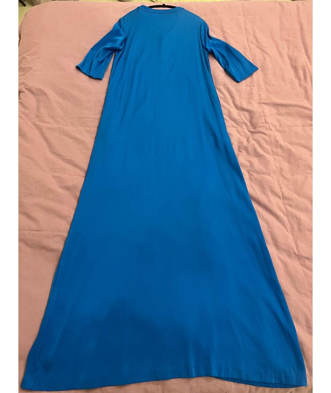 ALEXANDER TEREKHOV Синее шелковое платье, фото 2