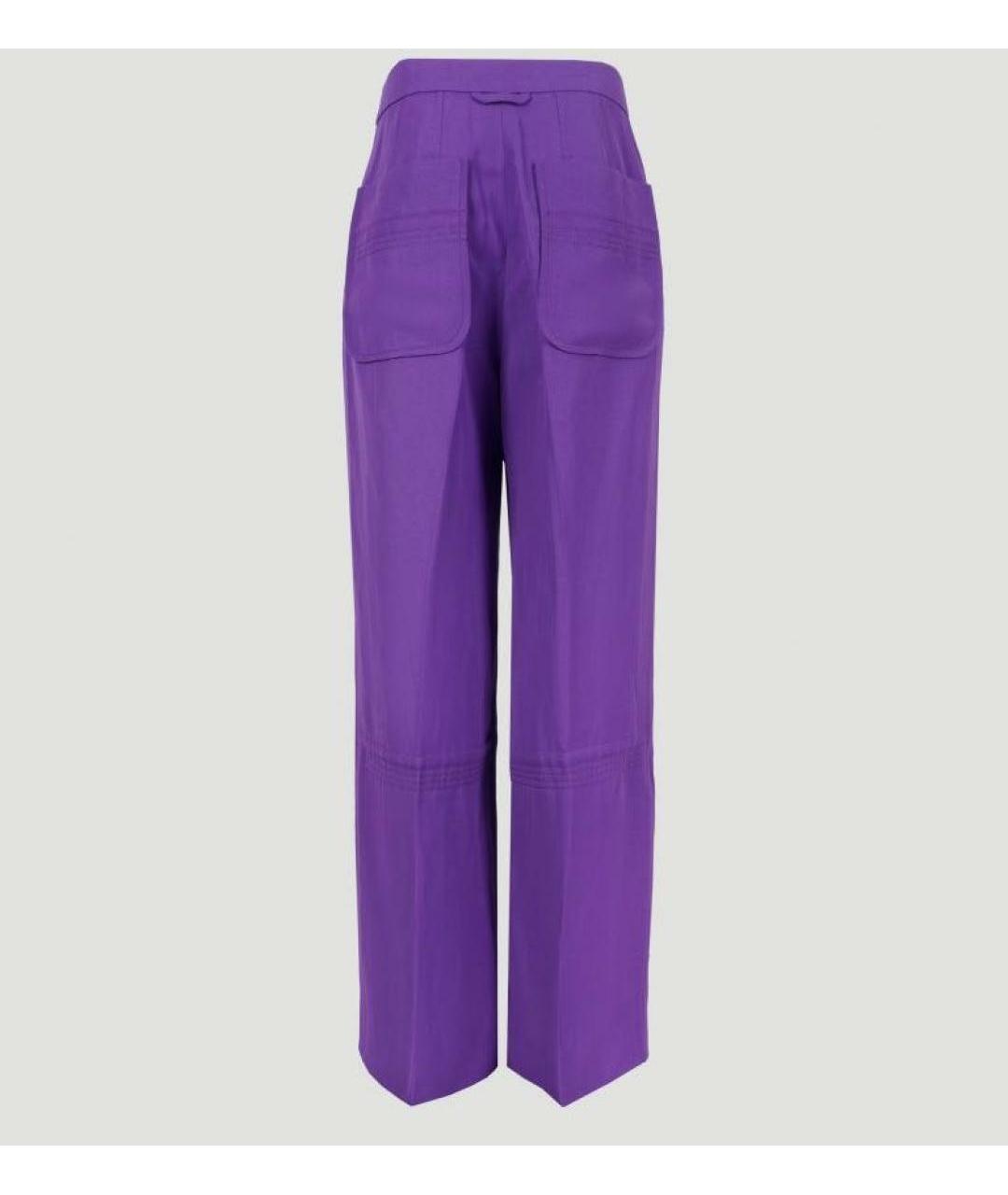 JACQUEMUS Фиолетовые вискозные брюки широкие, фото 2