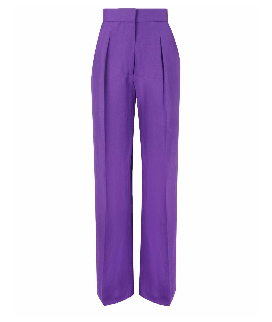 JACQUEMUS Фиолетовые вискозные брюки широкие, фото 1