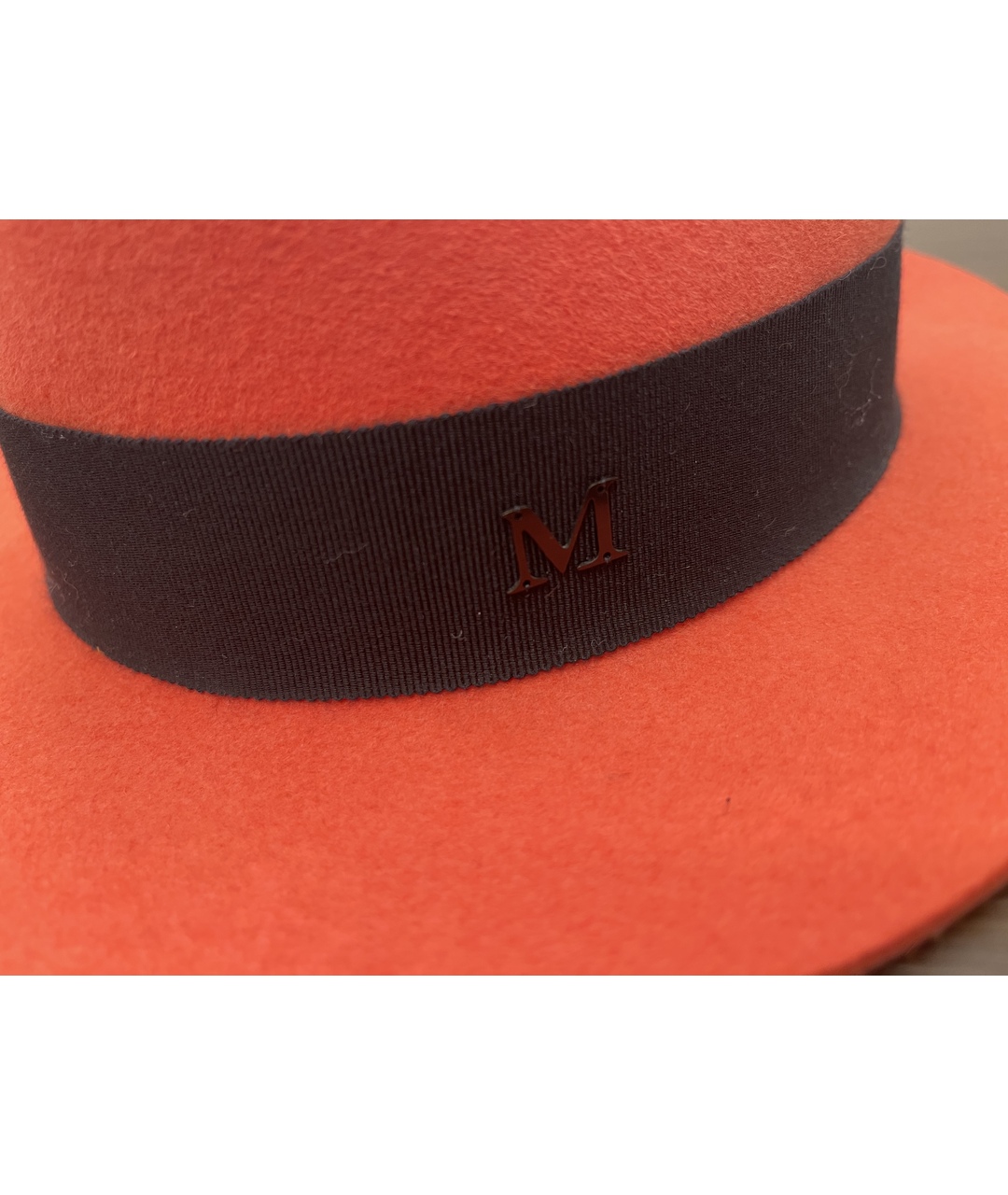 MAISON MICHEL Оранжевая шерстяная шляпа, фото 3