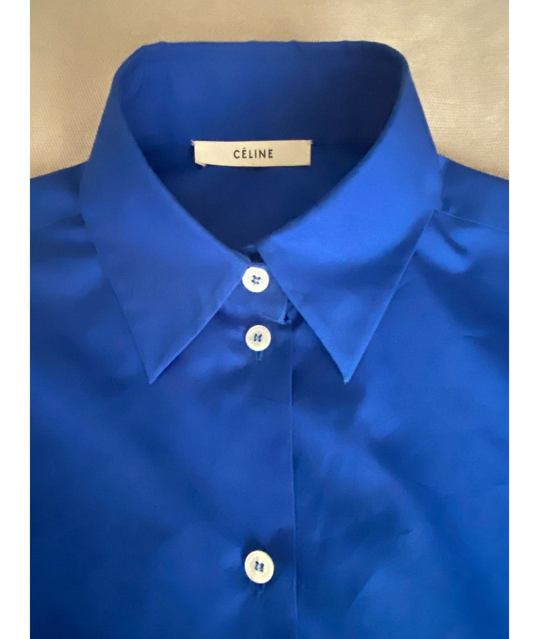 CELINE PRE-OWNED Синяя хлопковая рубашка, фото 3