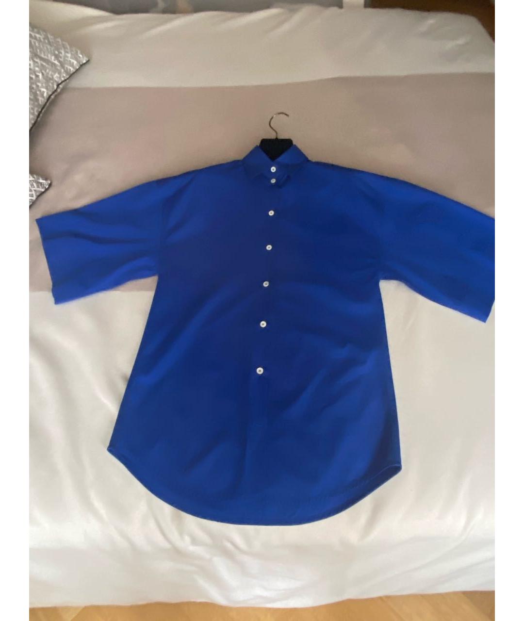 CELINE Синяя хлопковая рубашка, фото 6
