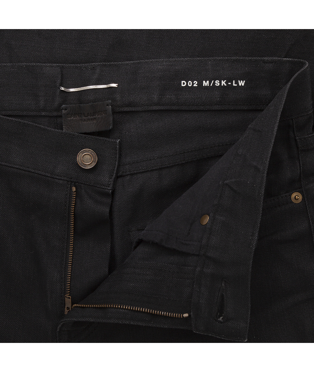 SAINT LAURENT Черные хлопковые джинсы скинни, фото 3