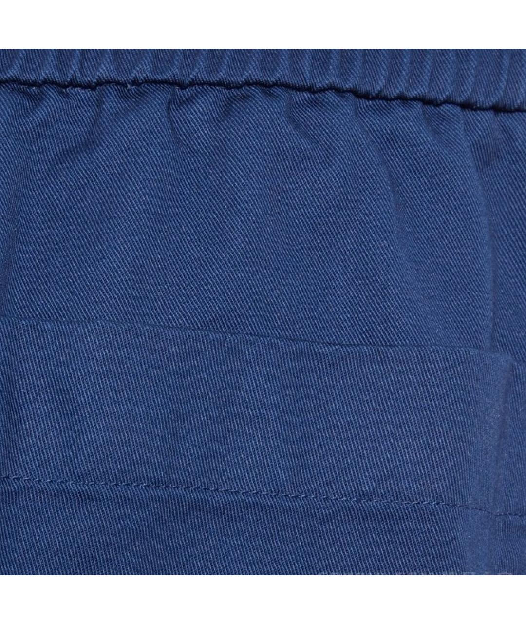 GUCCI Синие хлопковые брюки чинос, фото 4