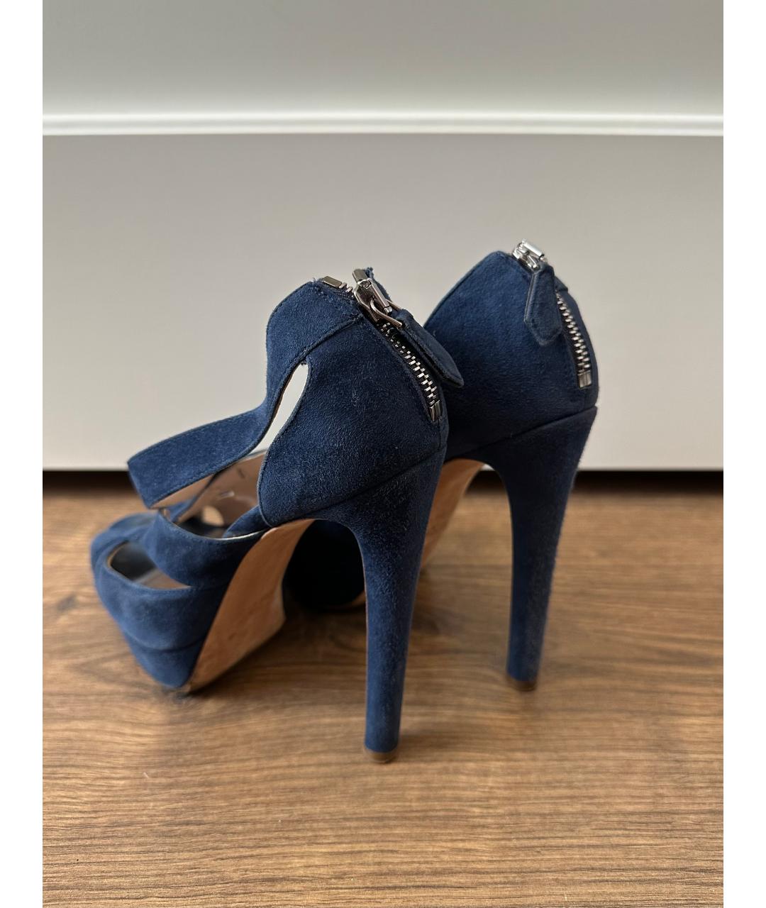 MIU MIU Синие замшевые туфли, фото 3
