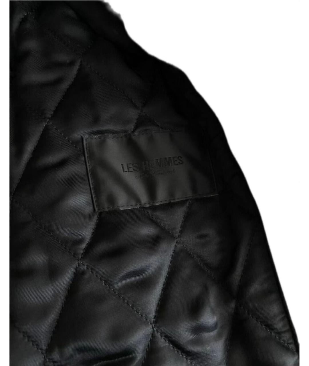 Les Hommes Черная шерстяная куртка, фото 5
