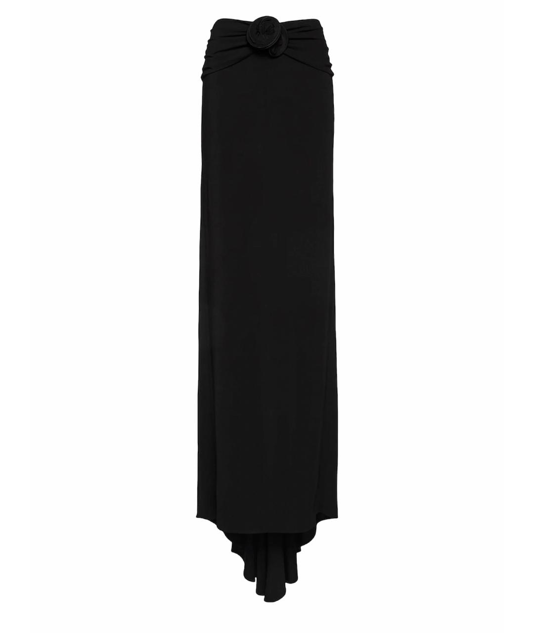 MAGDA BUTRYM Черная вискозная юбка макси, фото 1