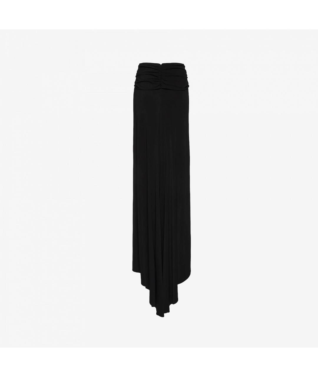 MAGDA BUTRYM Черная вискозная юбка макси, фото 2