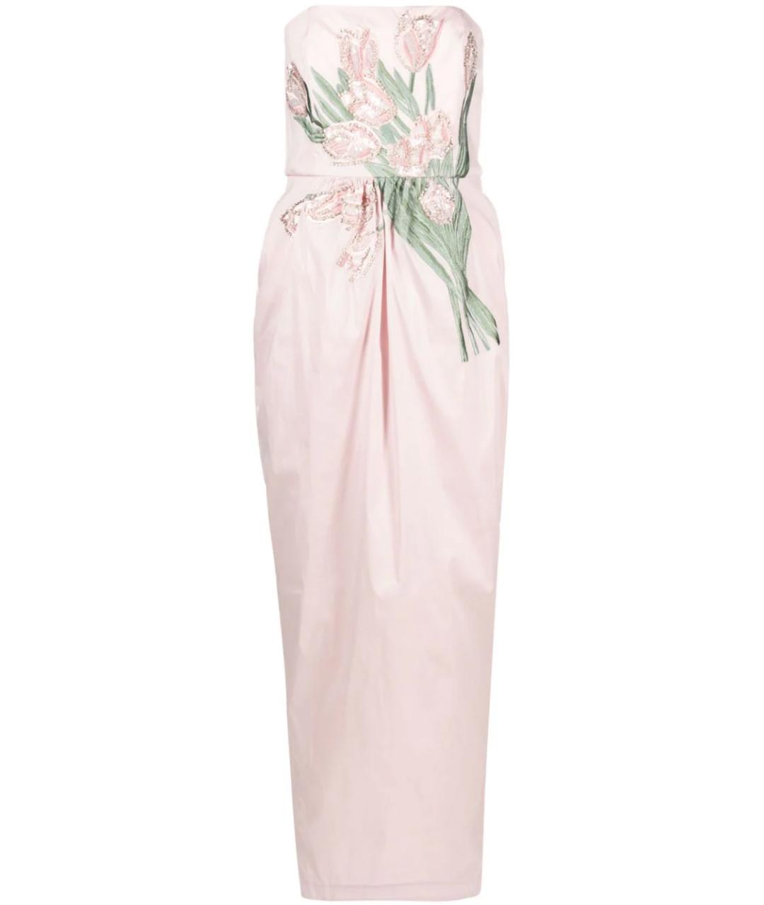 BERNADETTE Розовое полиэстеровое вечернее платье, фото 1