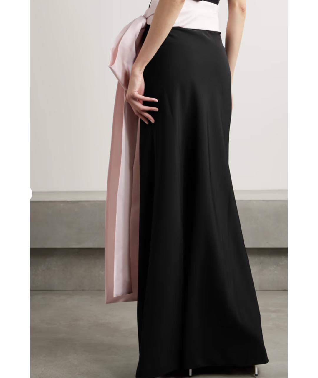 BERNADETTE Черная полиэстеровая юбка макси, фото 4